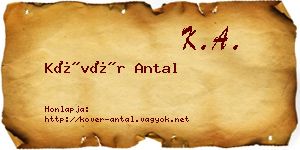 Kövér Antal névjegykártya